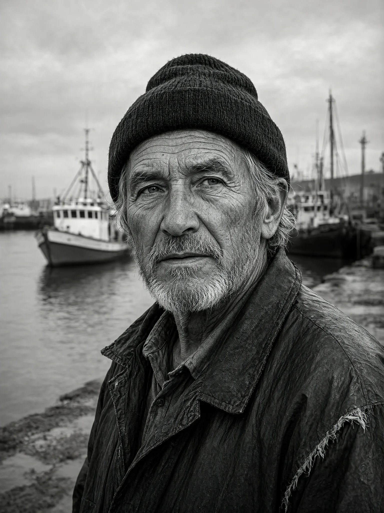 Elderly Fisherman Portrait, generated with Qwen-Image-2.1-Turbo